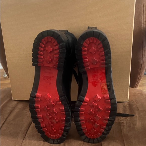 Christian Louboutin Black Embossed Leather Boots - Picture 5 of 10